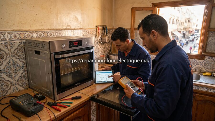 Diagnostic four Samsung Rabat deux techniciens