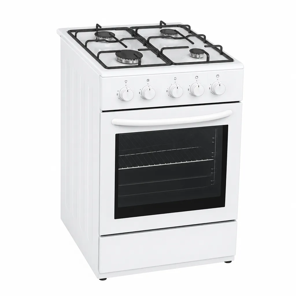 Illustration générée d'une cuisinière mixte blanche