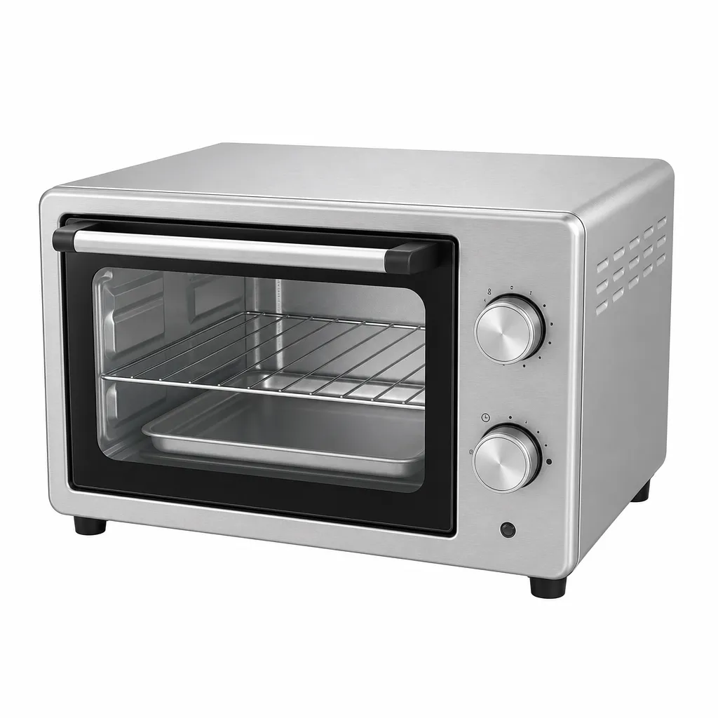Illustration générée d'un mini-four électrique inox