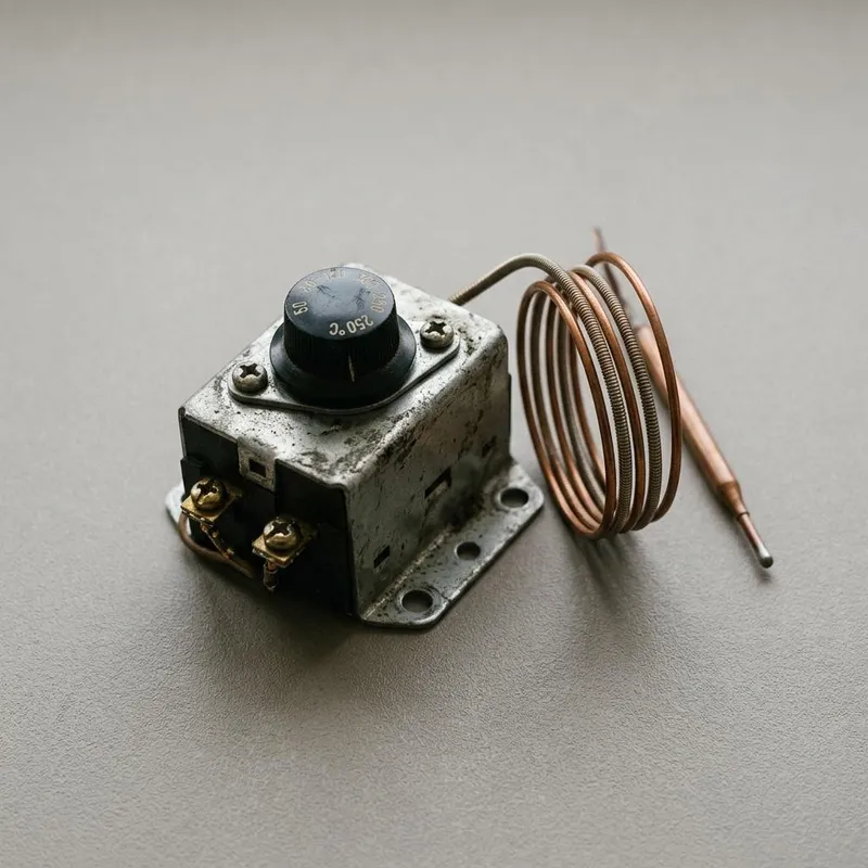 Illustration générée d'un thermostat de four avec tube capillaire